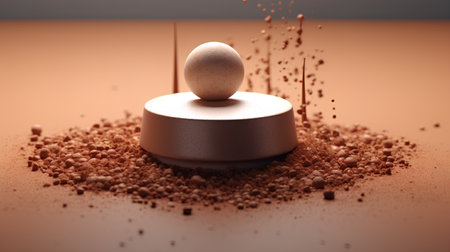 Coffee powder in the form of a ball. 3d renderingの素材