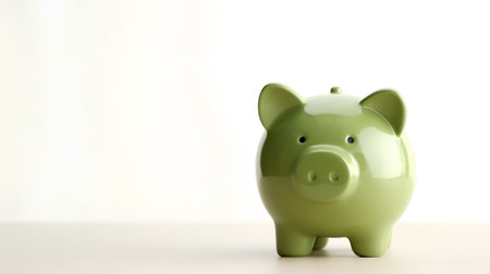 Piggy bank on a white background. 3d rendering.の素材