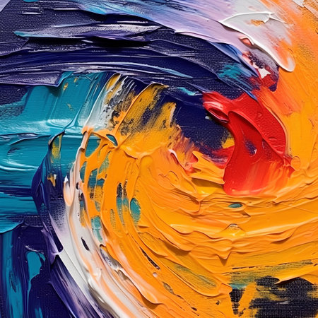 Abstract oil paint background. Oil painting on canvas. Fragment of artworkの素材