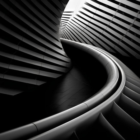 Abstract modern architecture background, empty open space interior. 3D renderingの素材