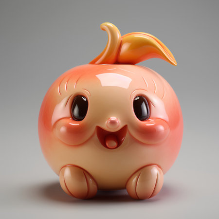 Piggy bank with smiley face. 3D rendering.の素材