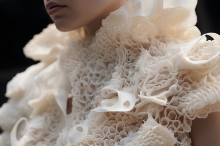 A model walks the runway during the Chanel show as part of the Paris Fashion Week Womenswear Spring/Summer 2016 in Paris, France.の素材