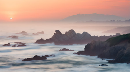 Beautiful seascape at dawn. Composition of nature.の素材