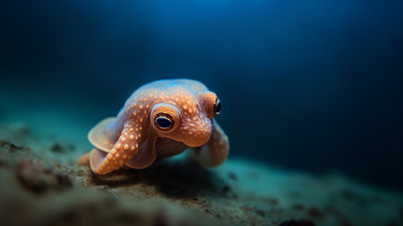 Octopus on the seabed close-up. Underwater photography.の素材