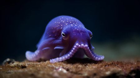 Octopus in the deep blue sea. Underwater life concept.の素材