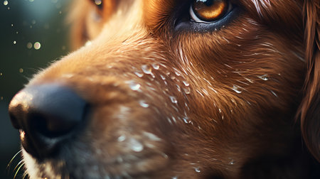 Close-up portrait of a beautiful irish cocker spanielの素材
