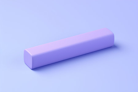 3d render of pastel violet square podium isolated on blue backgroundの素材