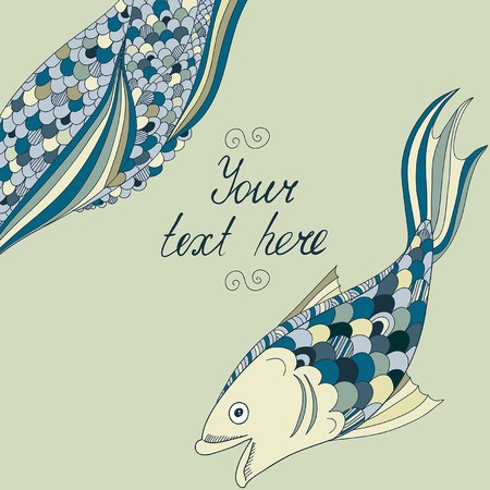 Greeting card template のイラスト素材