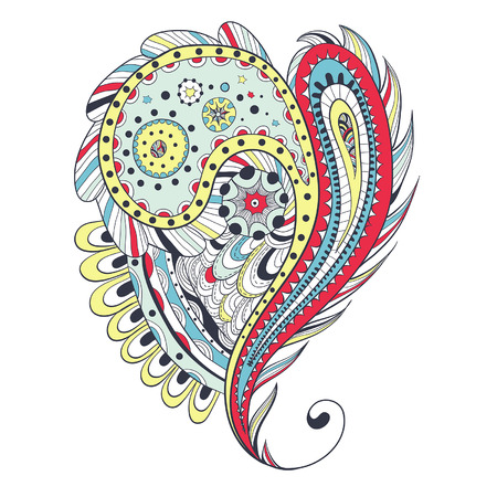 Abstract hand drawn heartのイラスト素材