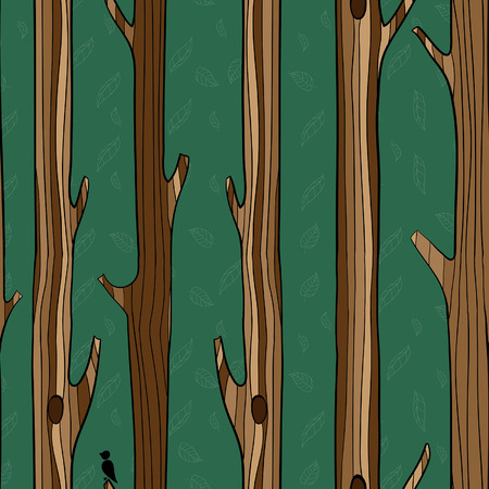 Seamless pattern with treesのイラスト素材