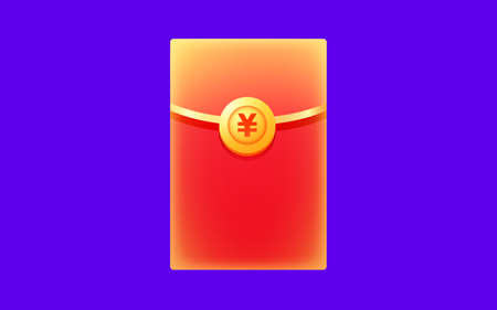 Red envelope activity promotion lottery illustration internet financial wealth management posterのイラスト素材