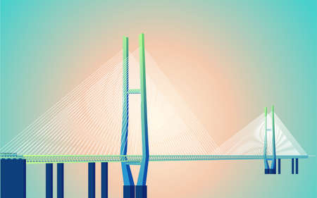 City landmark building national tide background illustration holiday tourist attraction posterのイラスト素材