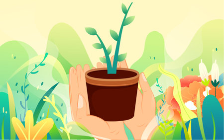 312 Arbor Day Illustration Spring Love the Natural Environment Environmental Protection Posterのイラスト素材