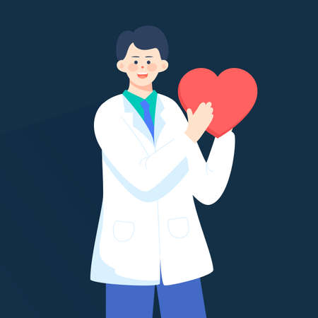 doctor day medical health illustration doctor treat flu virus posterのイラスト素材