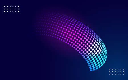 Abstract background of futuristic technology particlesのイラスト素材