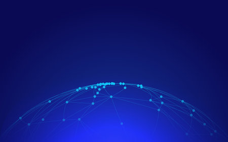 High tech futuristic, tech abstract technology particle mesh style backgroundのイラスト素材