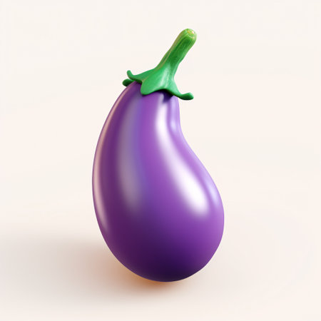 Eggplant isolated on a white background. 3d illustration.の素材