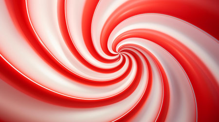 Red and white spiral background. 3d rendering, 3d illustration.の素材
