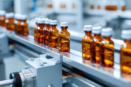 Production line of the pharmaceutical industry. Production of drugs. Pharmaceutical industryの素材