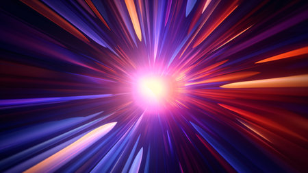 abstract background with rays of light and lens flare effect, computer generated imagesの素材