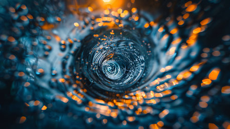 abstract background of water drop in the shape of a circle.の素材