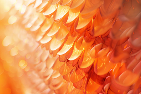 abstract background of orange color with bokeh defocused lightsの素材