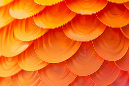 abstract background of orange plastic roof tiles close up  for designの素材