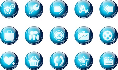 website and internet icons  cyan crystal Seriesのイラスト素材