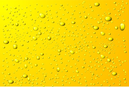 yellow water drops background のイラスト素材