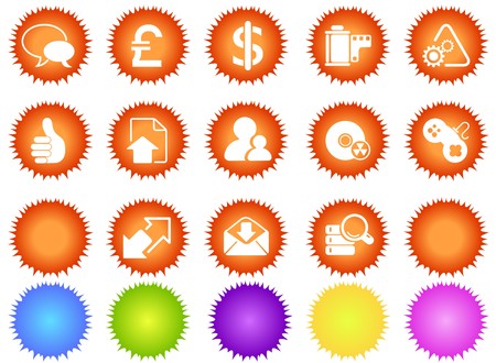 Internet icons sun seriesのイラスト素材