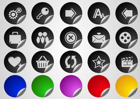 website and internet icons Label Button series on white backgroundのイラスト素材