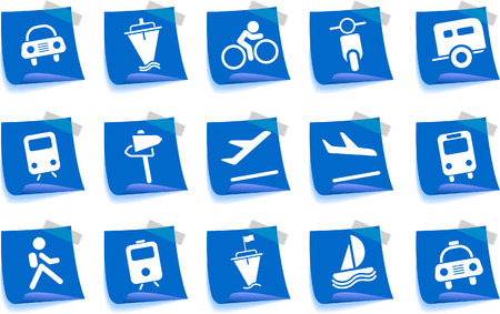 Transportation and Vehicle icons Label Seriesのイラスト素材