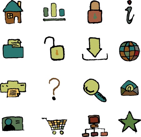 website and internet icons  isolatedのイラスト素材