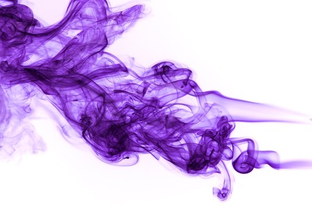  Abstract purple smoke isoltated on whiteの写真素材