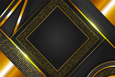 modern black and gold luxury background with elementのイラスト素材