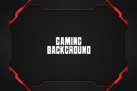 Gaming background black and red with elementのイラスト素材