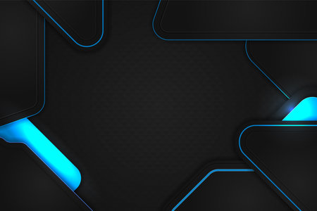 Modern background black and blue with elementのイラスト素材