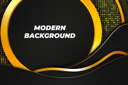 Modern background black and gold with elementのイラスト素材