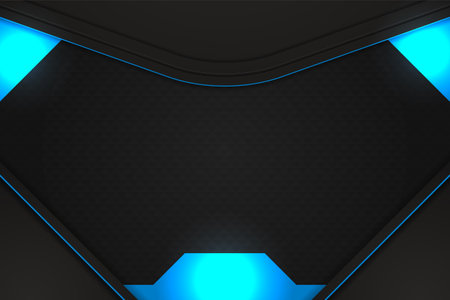 Modern background black and blue with elementのイラスト素材