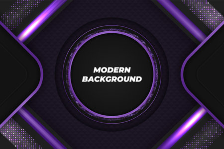 Modern background black and purple with elementのイラスト素材