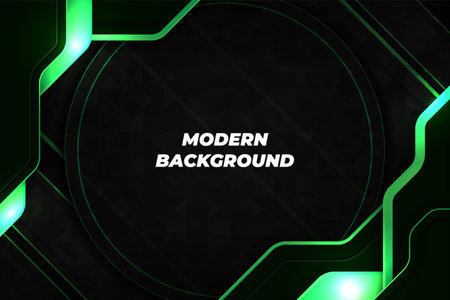 Modern luxury background black and green with elementのイラスト素材