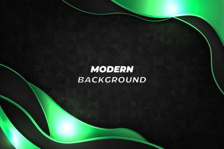 Modern luxury background black and green with elementのイラスト素材