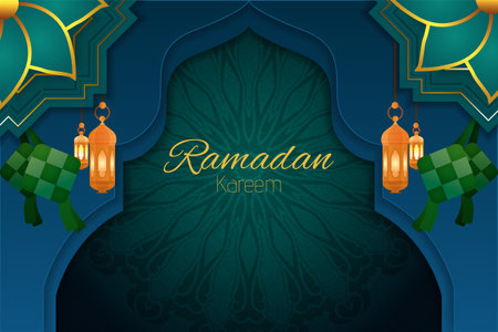 Ramadan Kareem Islamic backgroundのイラスト素材