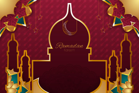 Ramadan Kareem Islamic backgroundのイラスト素材