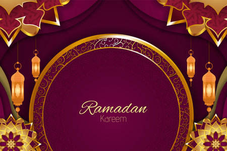 Ramadan background with ornamentのイラスト素材