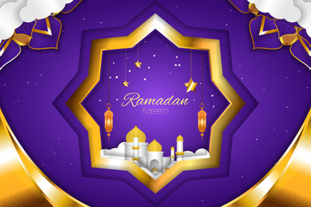 Ramadan background with ornamentのイラスト素材