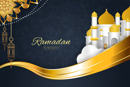 Ramadan background with ornamentのイラスト素材