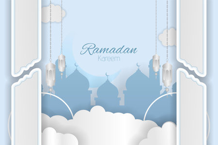 Ramadan Kareem Islamic style backgroundのイラスト素材