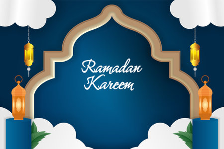 Ramadan Kareem Islamic backgroundのイラスト素材