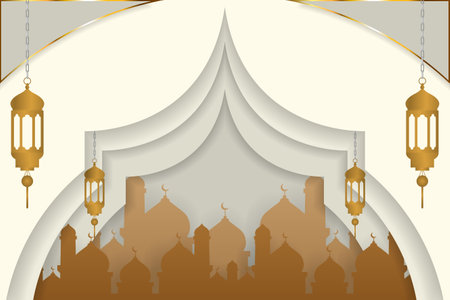 Ramadan Kareem Islamic backgroundのイラスト素材